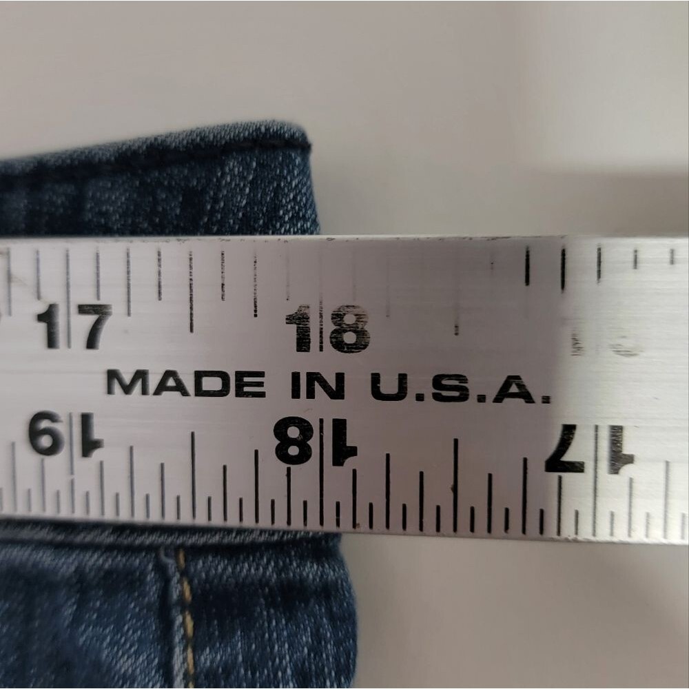 Gloria Vanderbilt size 16 blue denim jean shorts embellished * - Picture 7 of 10